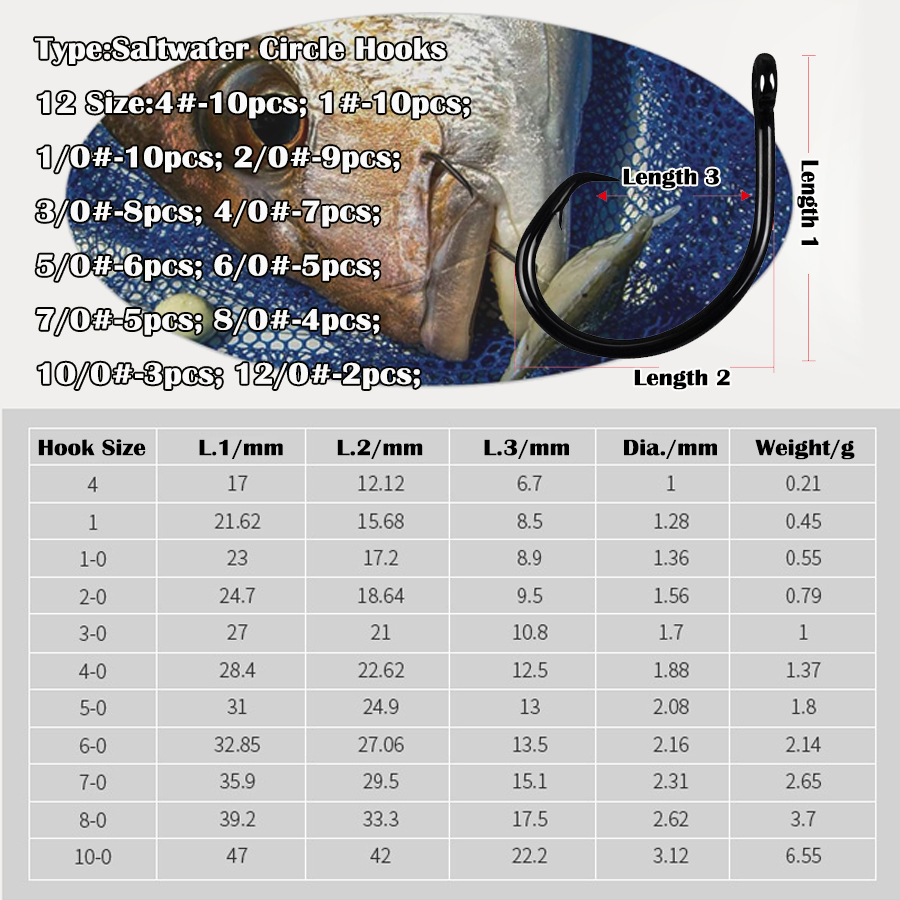 Circle Hooks 3X Sterke Zoutwat - Fishing Hook Offset recensie en prijs